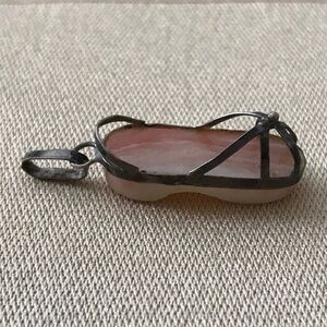 Vintage 925 Rhodochrosite Sandal Pendant